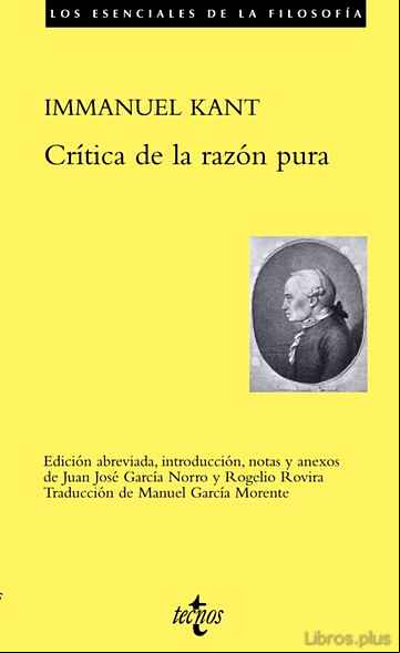 Descargar gratis ebook CRITICA DE LA RAZON PURA en epub