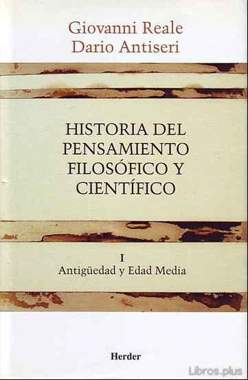 Descargar gratis ebook HISTORIA DEL PENSAMIENTO FILOSOFICO Y CIENTIFICO (T. 1) en epub