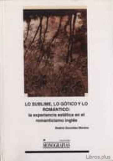 Descargar gratis ebook LO SUBLIME, LO GOTICO Y LO ROMANTICO: LA EXPERIENCIA ESTETICA EN EL ROMANTICISMO INGLES en epub