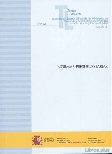 Descargar ebook NORMAS PROSUPUESTARIAS 2016