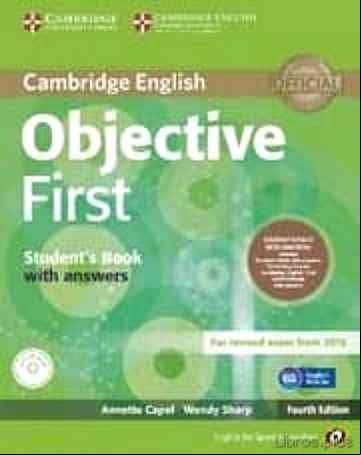 Descargar ebook OBJECTIVE FIRST FOR SPANISH SPEAKERS SELF-STUDY PACK (STUDENT S BOOK WITH ANSWERS, CLASS CDS (3)) 4TH EDITION