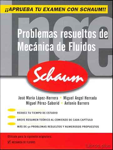 Descargar ebook PROBLEMAS RESUELTOS DE MECANICA DE FLUIDOS (SCHAUM)